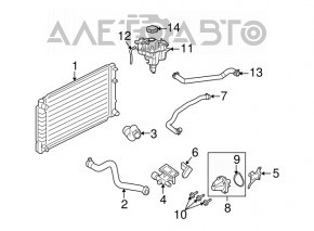 Фланець системи охолодження Ford Escape MK3 13-19 2.5