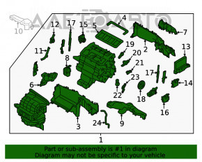 Печка в сборе Subaru Outback 20- 2.5 limited