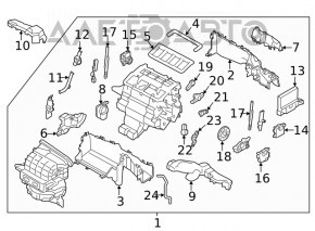 Актуатор моторчик привод печі кондиціонер Subaru Outback 20-