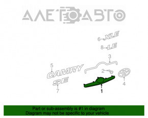 Накладка крышки багажника Toyota Camry v40 07-11 с эмблемой нет 1 крепления