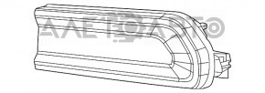Ліхтар правий Dodge Challenger 15-19 рест
