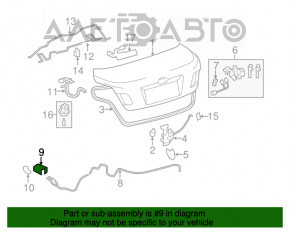 Ручка відкриття кришки багажника салонна Toyota Camry v40
