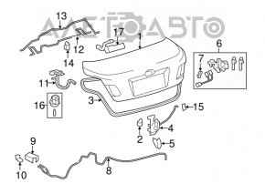 Ручка открывания крышки багажника салонная Toyota Camry v40 царапины