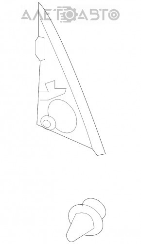 Накладка дверей збоку трикутник задня ліва Subaru Forester 14-18 SJ подряпини