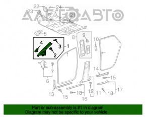 Накладка передньої стійки права Lexus RX300 RX330 RX350 RX400h 04-09