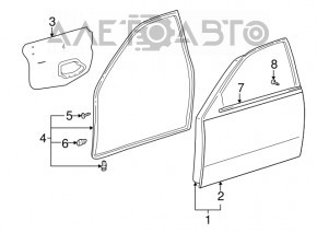 Уплотнитель дверного проема передний правый Lexus IS200 IS300 99-05