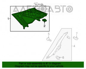 Обшивка арки верхня права Lexus RX350 RX450h 10-15 сіра