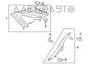 Обшивка арки верхня права Lexus RX350 RX450h 10-15 сіра