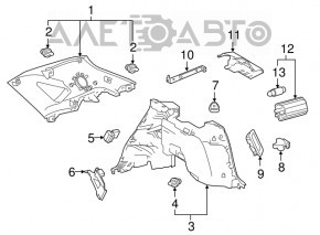 Накладка задней стойки левая Lexus NX300 NX300h 18-21 черная, под Mark Levinson