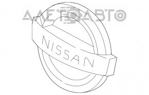 Эмблема передняя решетки радиатора Nissan Rogue 17- круглая, под радар