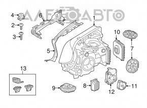 Фара передняя левая в сборе BMW 5 G30 17-20 адаптив LED Icon S552A с креплением