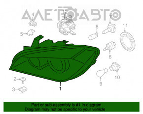 Фара передня ліва в зборі BMW X1 F48 16-22