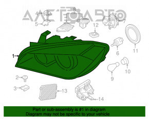 Фара передняя правая в сборе BMW X1 F48 16-19 LED