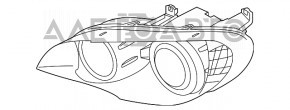Фара передняя правая в сборе BMW X5 E70 07-11 дорест ксенон, адаптив, под полировку