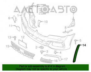 Відбивач переднього бампера лев BMW 7 G11 G12 16-19