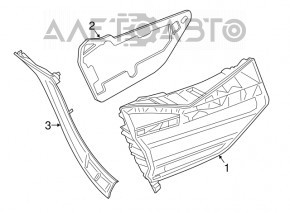 Ліхтар внутрішній кришка багажника лівий BMW 7 G11 G12 16-19 тріщини