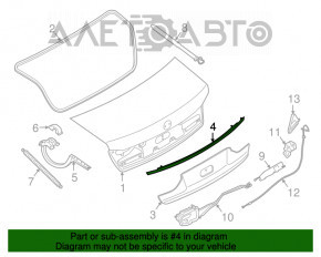 Молдинг крышки багажника BMW 7 G11 G12 16-19 хром, individual