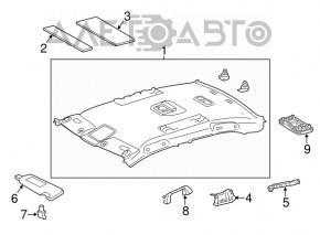 Обшивка потолка Toyota Camry v50 12-14 usa под люк беж