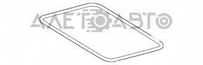Уплотнитель люка Toyota Highlander 08-13 серый, под чистку