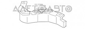 Брызговик переднего бампера правый Nissan Leaf 11-17