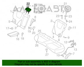 Підголовник задній центр Subaru Forester 14-18 SJ шкіра сер