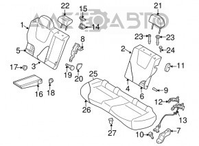 Подголовник задний центр Subaru Forester 14-18 SJ кожа сер