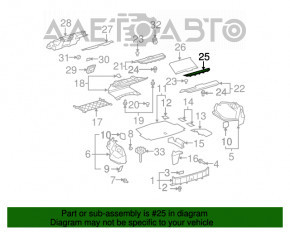 Полка задняя Lexus LS460 LS600h 07-09 задний черн