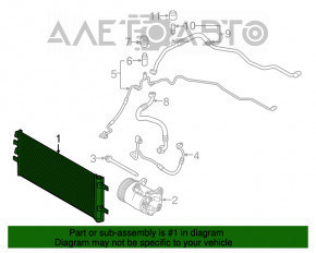 Радіатор кондиціонера конденсер BMW X1 F48 16-22 B46 погнутий