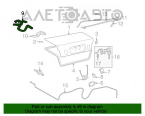 Петля кришки багажника ліва Lexus IS200 IS300 99-05