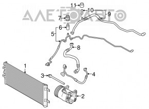 Трубка кондиционера компрессор-печка вторая BMW X1 F48 16-22 B46