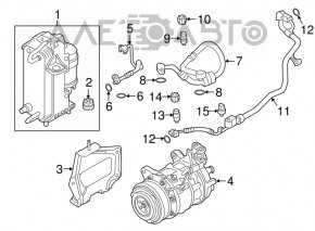 Трубка кондиционера компрессор-печка BMW 7 G11 G12 16-19 B58