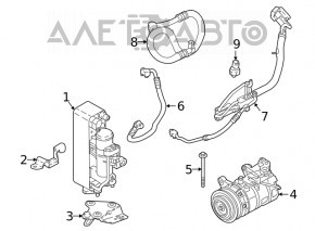 Трубка кондиціонера компресор-пічка BMW F30 17-19 B46