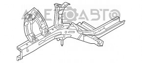 Чверть передня права Kia Niro 17-22 HEV, PHEV на кузові, срібло