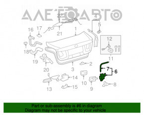 Замок кришки багажника Lexus LS460 LS600h 07-12 з доводчиком