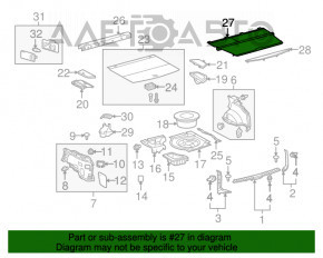 Шторка багажника Lexus RX350 RX450h 10-15 сіра