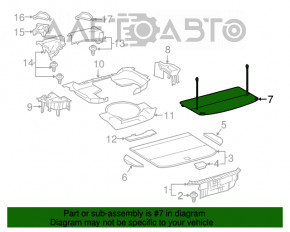 Полиця багажника Lexus NX200t NX300 NX300h 16-21 чорна