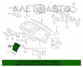 Воздуховод центральный Subaru Forester 14-18 SJ