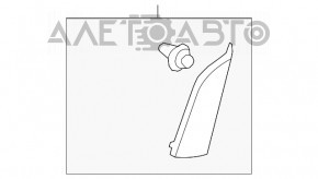 Заглушка бічного дзеркала передня права Toyota Sienna 11-14 тріщина у кріпленні