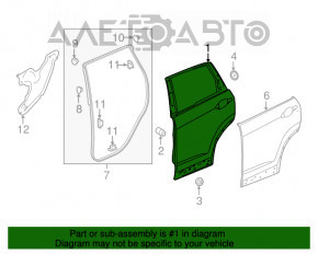 Дверь голая задняя левая Honda CRV 17-22