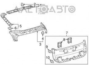 Заглушка обшивки двери багажника нижней Toyota Prius 30 10-15 черн