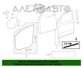 Уплотнитель двери передней правой нижний Toyota Sequoia 08-16