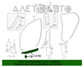 Накладка порога перед лев Lexus CT200h 11-17 черн хром