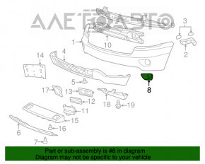 Обрамлення птф лев Jeep Grand Cherokee WK2 11-13 структура