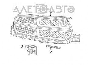 Емблема напис Dodge решітки радіатора grill Dodge Durango 11-13