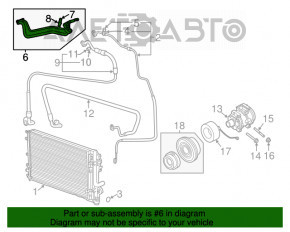 Трубка кондиционера компрессор-печка Dodge Challenger 09-14 3.6