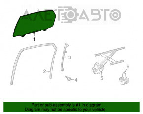 Стекло двери задней правой Lexus RX350 RX450h 10-15 заводская тонировка