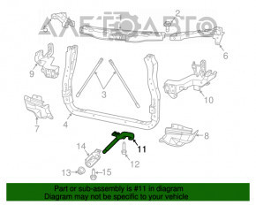 Крюк переднего бампера правый Jeep Grand Cherokee WK2 13-21 хром