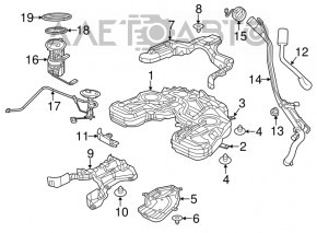 Топливный бак Jeep Grand Cherokee WK2 11 3.6