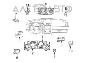 Кнопка управління освітлення панелі приладів Dodge Charger 15-20 рест