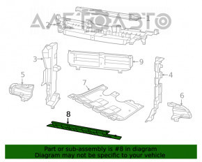 Защита радиаторов нижняя Jeep Cherokee KL 14-18 ржавчина